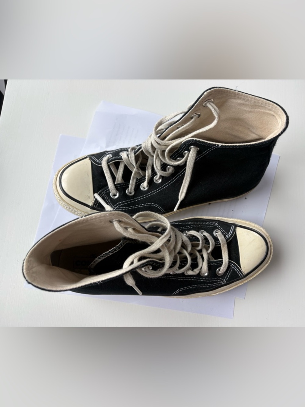 Converse High Top Sneakers in Black and White - Picture 4 of 10